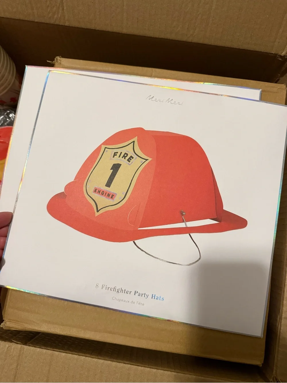 Meri Meri Firefighter Party Hats - 8 Pack